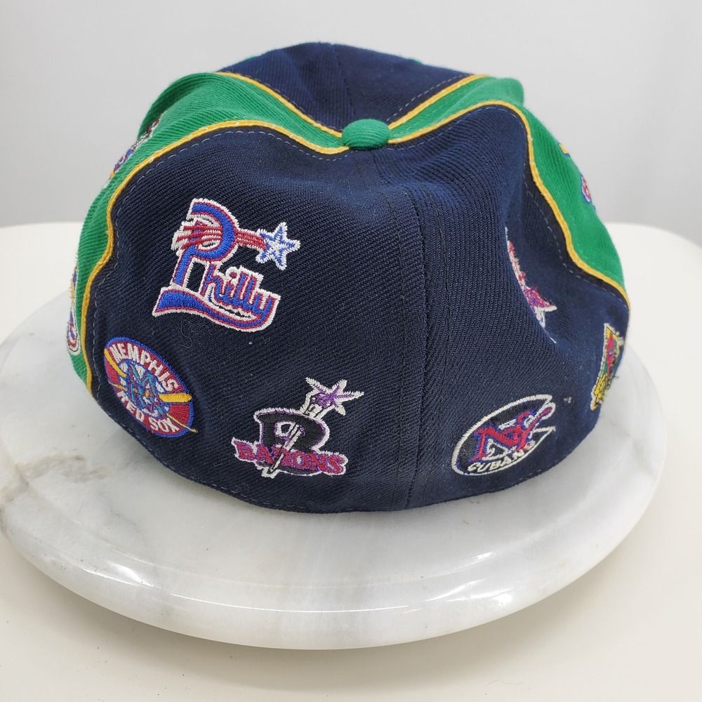 Vintage BB Headgear Negro Leagues Baseball Cap All Over Logo XL Hat Streetwear - Picture 9 of 10